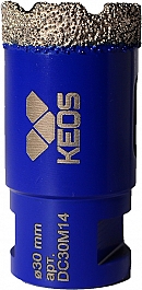 Алмазная коронка по керамограниту Keos Professional Vacuum Brazed M14 30 мм