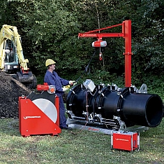 Применение сварочной машины для стыковой сварки труб Rothenberger Roweld P 800 B Professional
